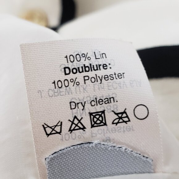 J CREW Schoolboy 100% Linen Blazer Nautical Crest Gold Buttons Preppy size 12 - Picture 11 of 12